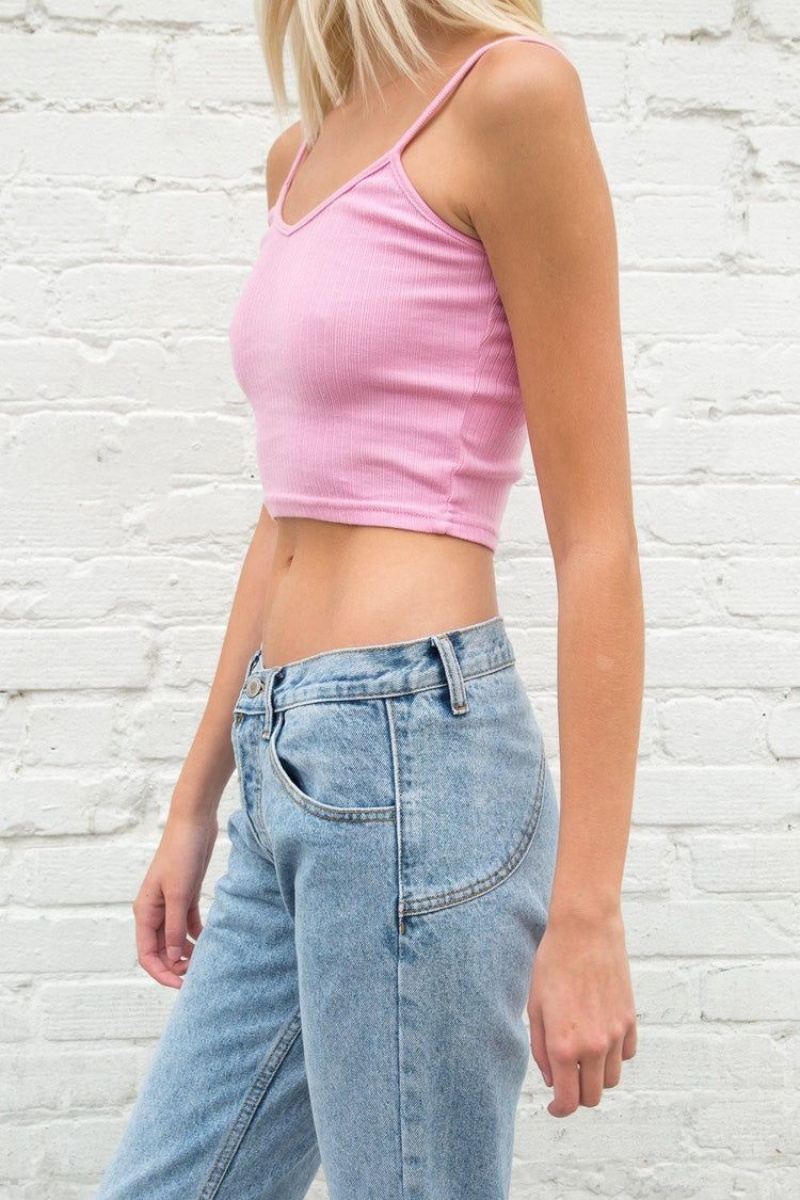 Debardeur Brandy Melville Lorene Cropped Rose | AEV-65842166